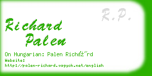 richard palen business card